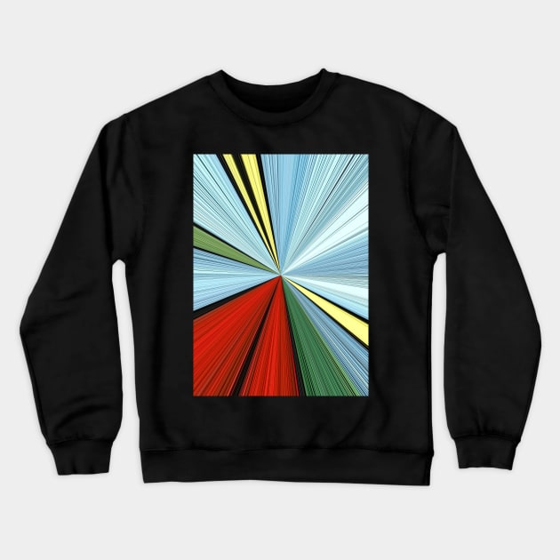 Colorful Space Travel Tunnel Crewneck Sweatshirt by SpieklyArt